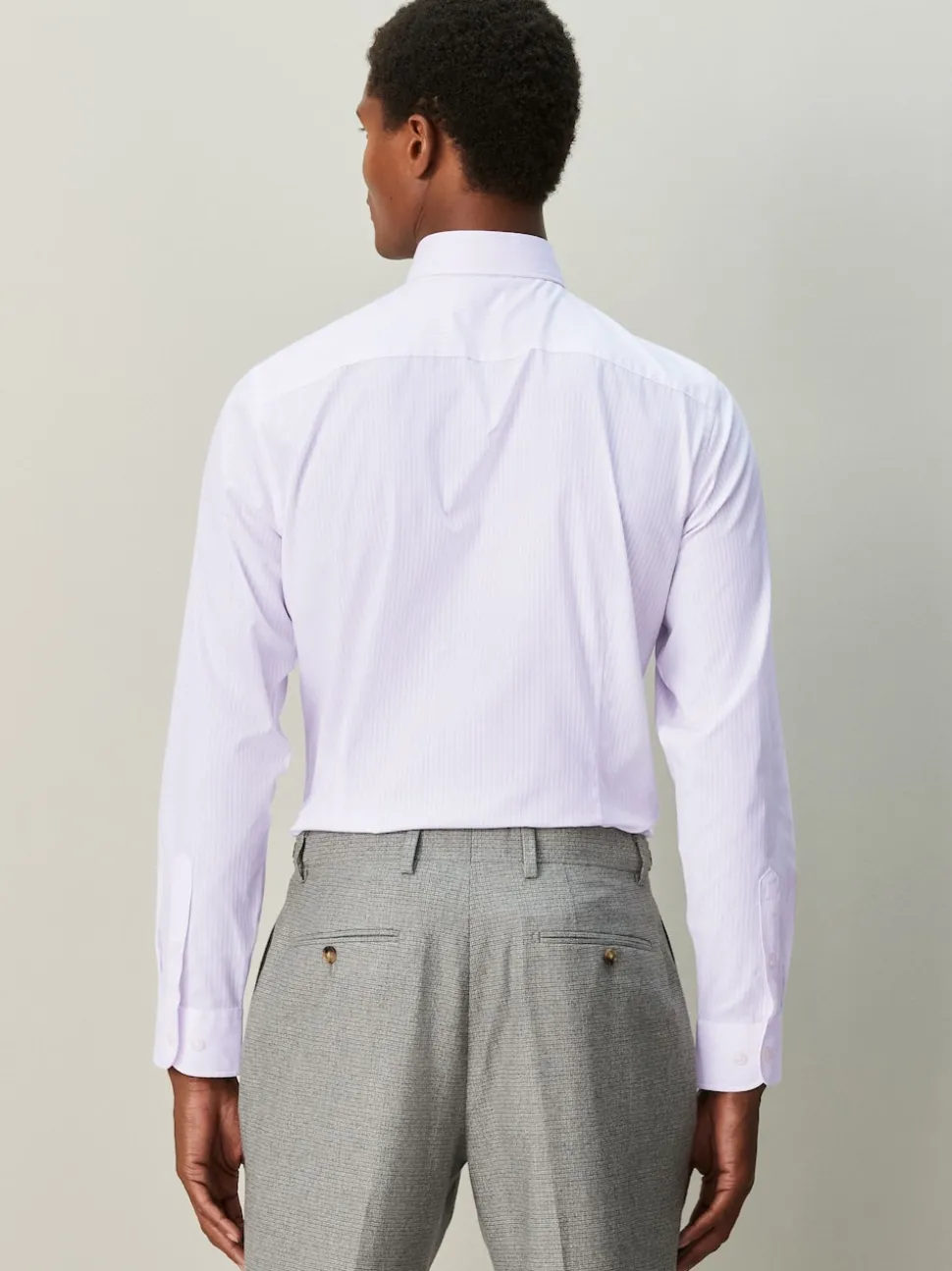 Pink Stripe Cotton Rich Long Sleeve Formal Shirt