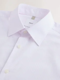 Pink Stripe Cotton Rich Long Sleeve Formal Shirt