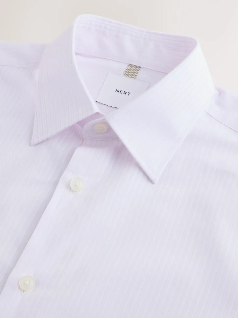 Pink Stripe Cotton Rich Long Sleeve Formal Shirt