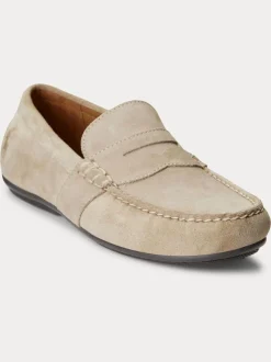 Polo Ralph Lauren Beige Reynold Suede Driver Loafers
