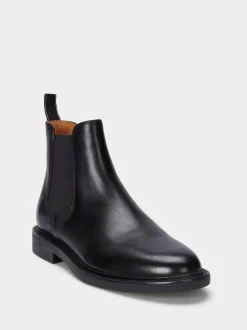 Polo Ralph Lauren Black Asher Chelsea Mid Cut Boots