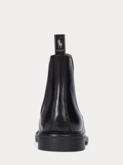 Polo Ralph Lauren Black Asher Chelsea Mid Cut Boots