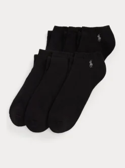 Polo Ralph Lauren Black Cushioned Low-Cut Socks 6 Pack