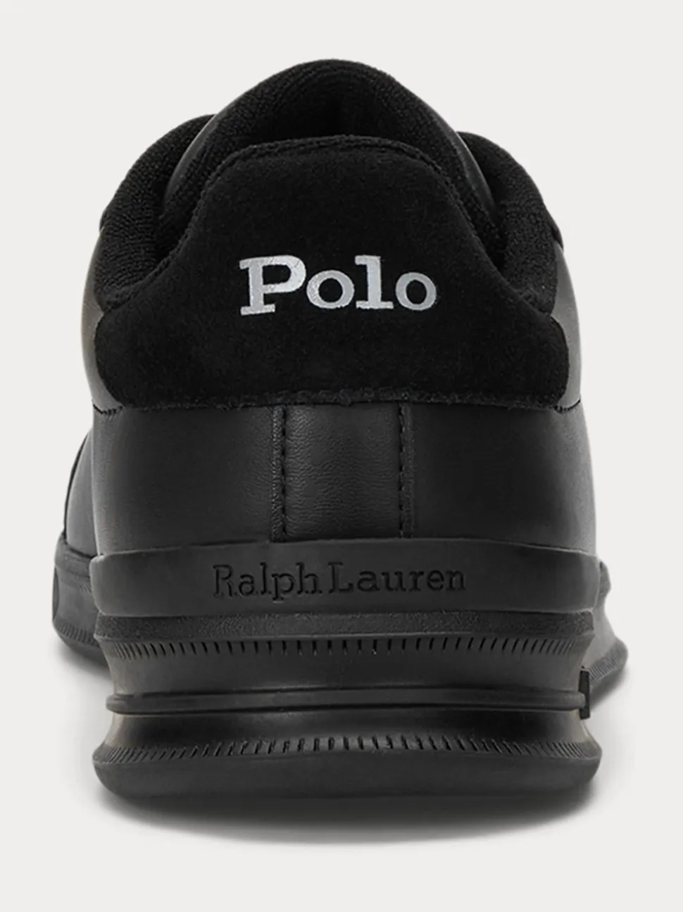 Polo Ralph Lauren Black Heritage Court II Leather Trainers