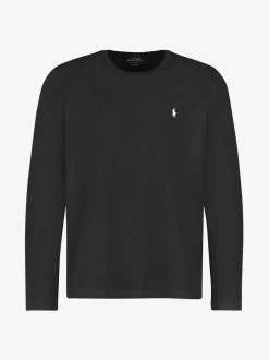 Polo Ralph Lauren Black Logo Long Sleeve Cotton T-Shirt