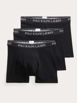 Polo Ralph Lauren Black Long Cotton Stretch Boxers 3 Pack