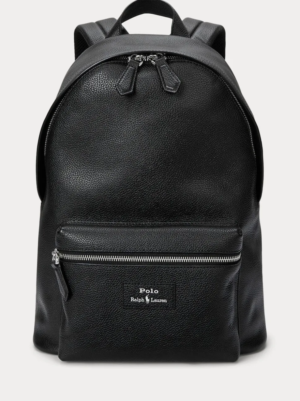 Polo Ralph Lauren Black Pebbled Leather Backpack