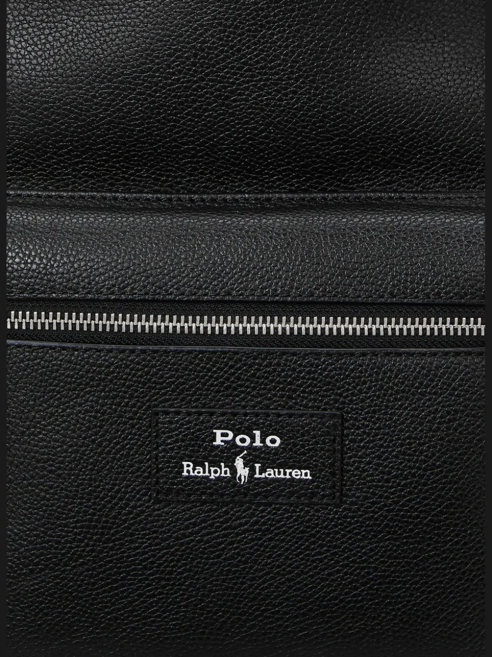 Polo Ralph Lauren Black Pebbled Leather Backpack