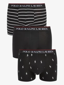 Polo Ralph Lauren Black/White Stretch Cotton Boxers 3 Pack