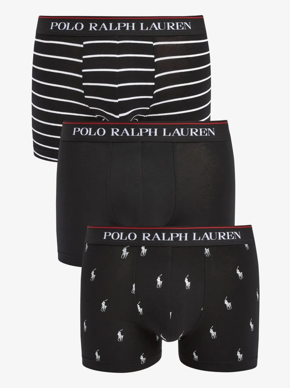Polo Ralph Lauren Black/White Stretch Cotton Boxers 3 Pack