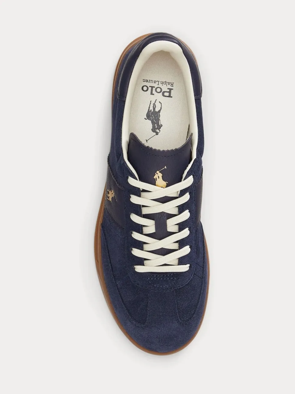 Polo Ralph Lauren Blue Hertitage Aera Suede Mix Trainers