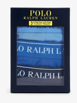 Polo Ralph Lauren Blue/Navy Stretch Cotton Boxers 3 Pack