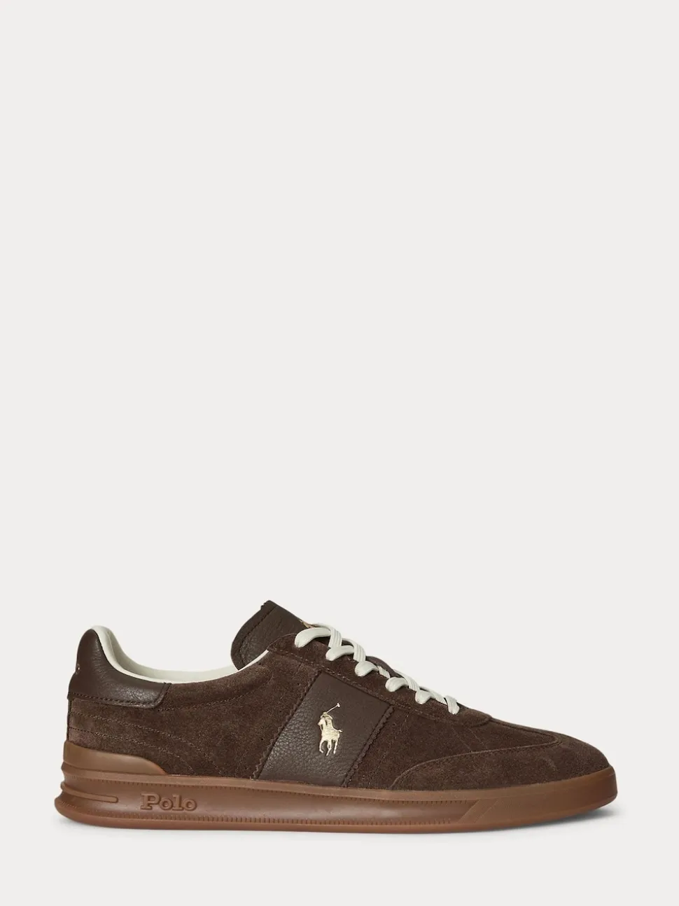 Polo Ralph Lauren Brown Hertitage Aera Suede Mix Trainers