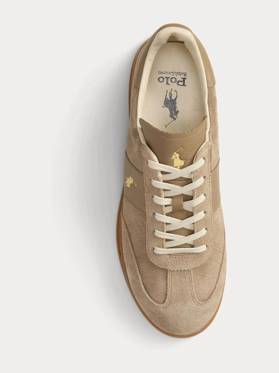 Polo Ralph Lauren Brown Hertitage Aera Suede Mix Trainers