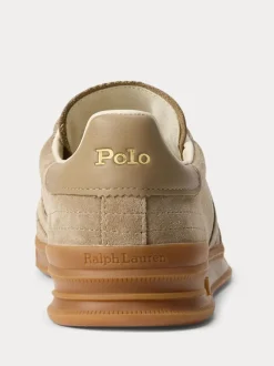 Polo Ralph Lauren Brown Hertitage Aera Suede Mix Trainers