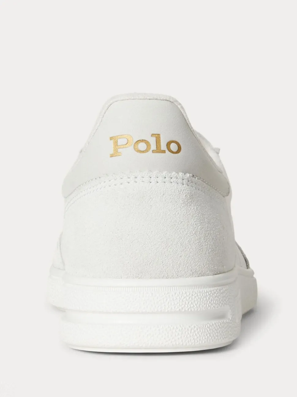 Polo Ralph Lauren Cream Bedford PP Leather and Suede Mix Low Top Trainers