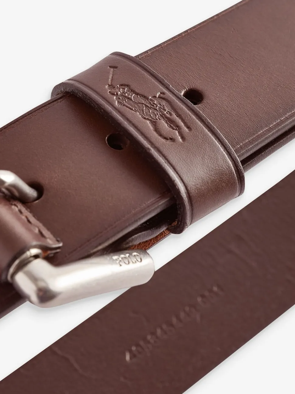 Polo Ralph Lauren Dark Brown Leather Pony Player Belt