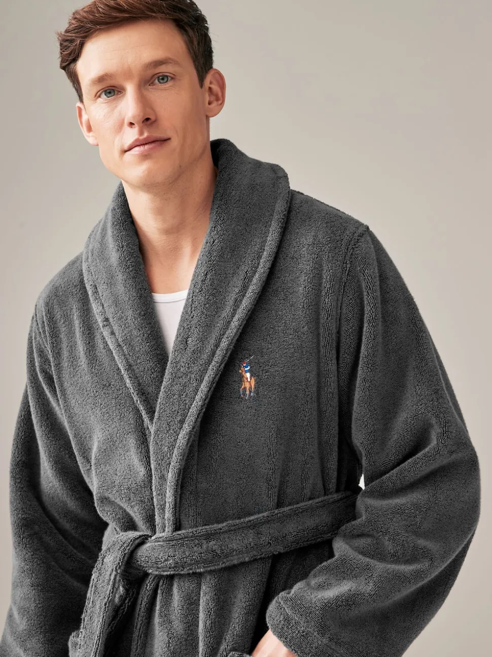 Polo Ralph Lauren Dark Grey Shawl Collar Dressing Gown