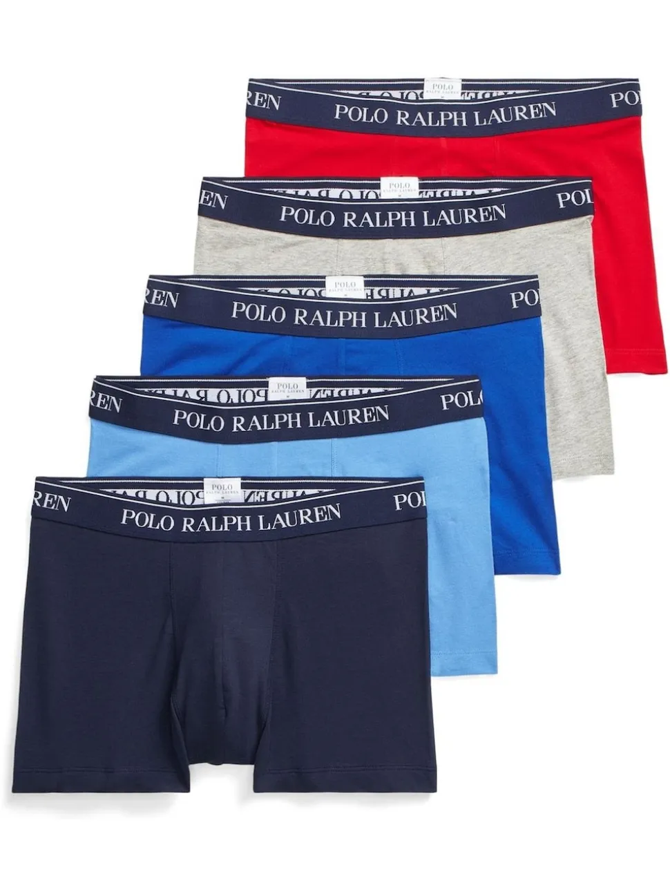 Polo Ralph Lauren Red/Grey/Blue Classic Stretch Boxers 5 Pack