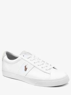 Polo Ralph Lauren White Sayer Canvas Trainers