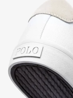 Polo Ralph Lauren White Sayer Canvas Trainers