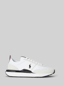 Polo Ralph Lauren White Train 89 Suede Sports Trainers