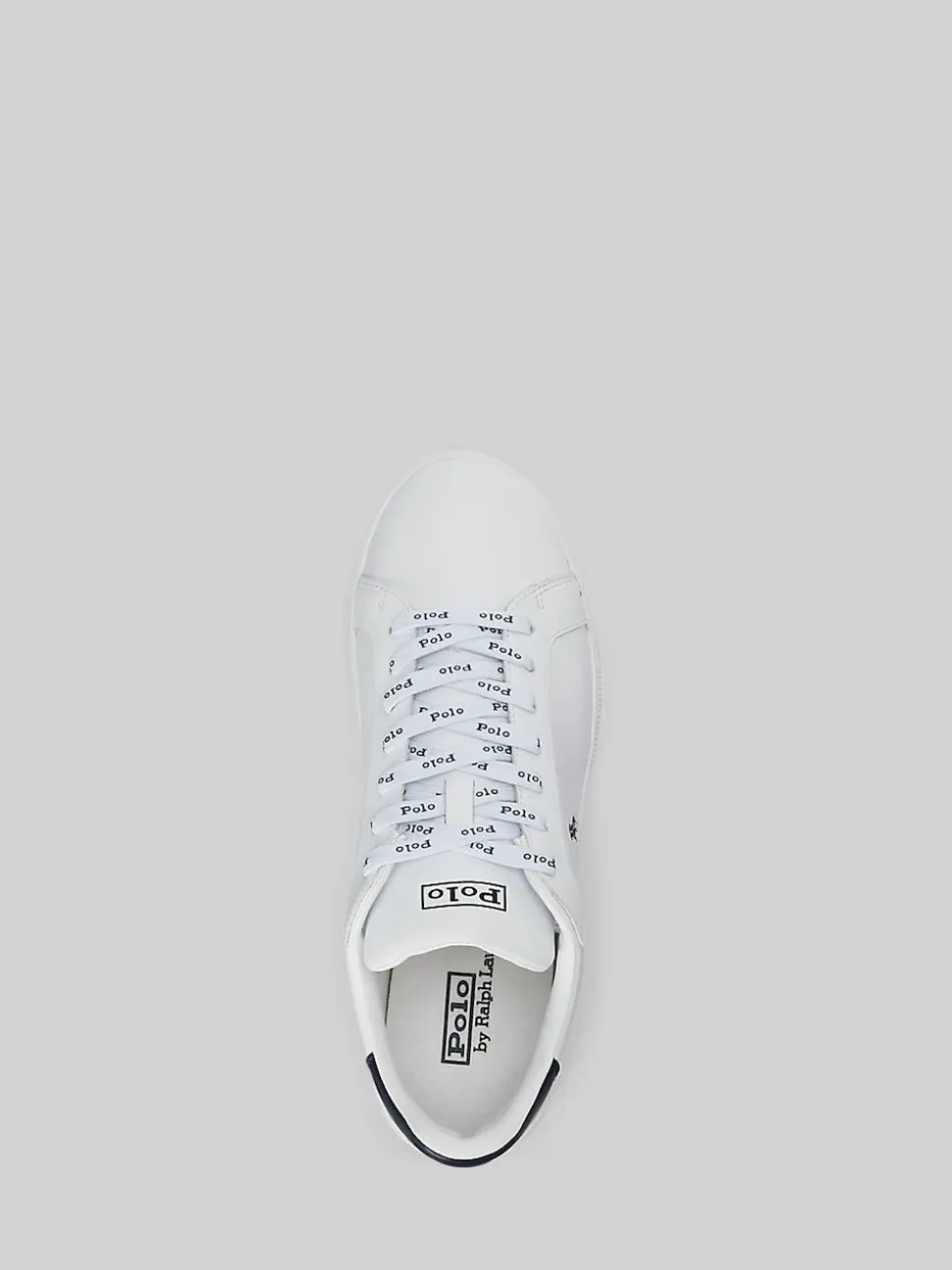 Polo Ralph Lauren White/Blue Leather Heritage Court II Trainers