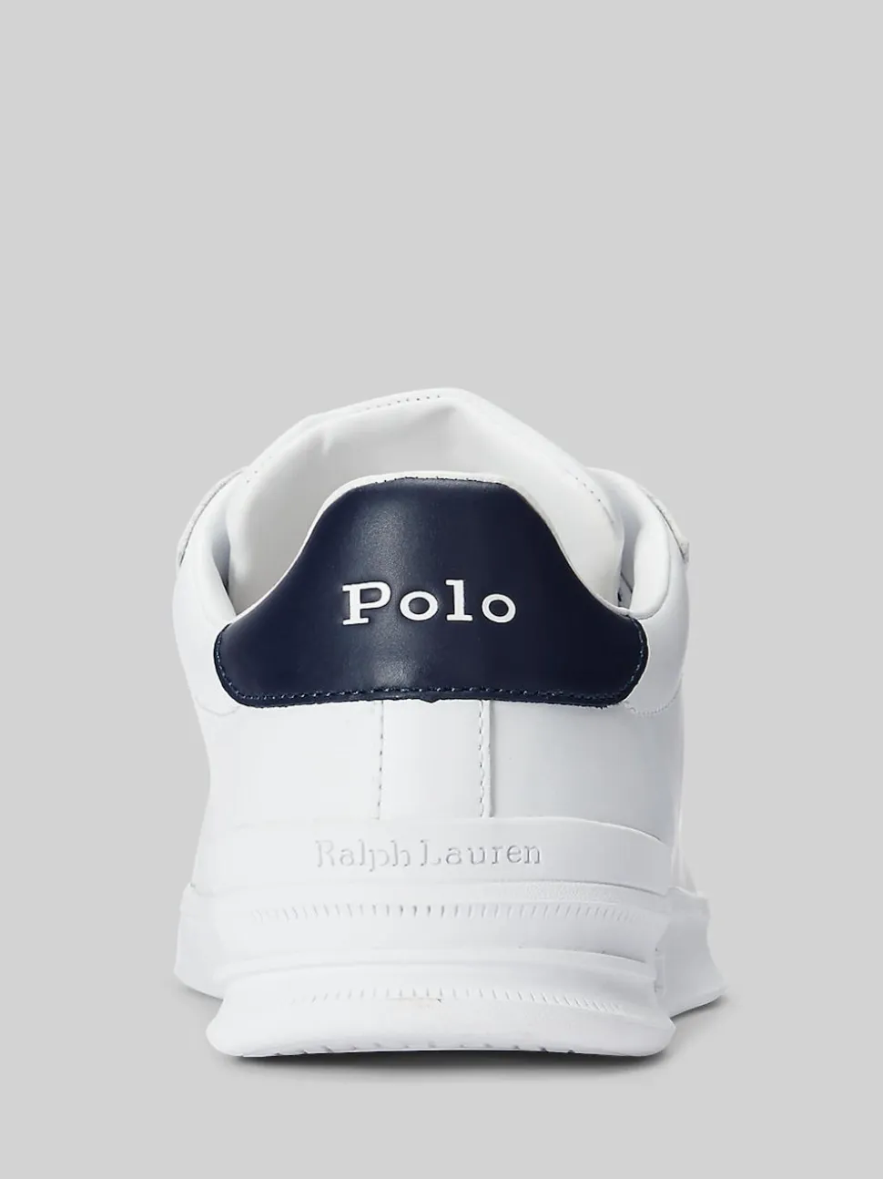 Polo Ralph Lauren White/Blue Leather Heritage Court II Trainers