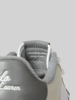 Polo Ralph Lauren White/Grey Masters Court Leather Trainers