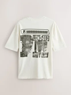 Post Malone White Regular Fit Band Graphic Print T-Shirt