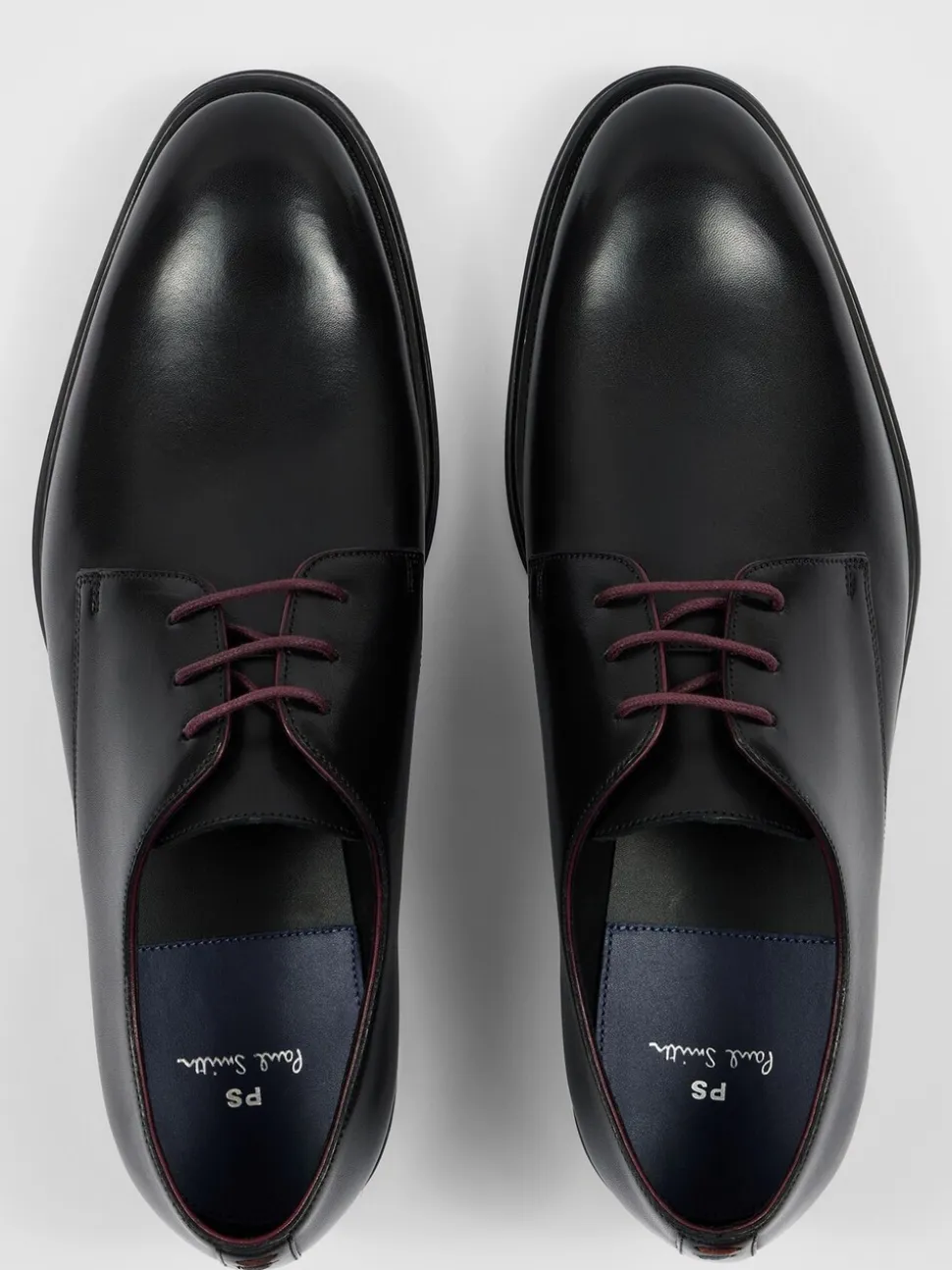 PS Paul Smith Black Leather Derby Shoes