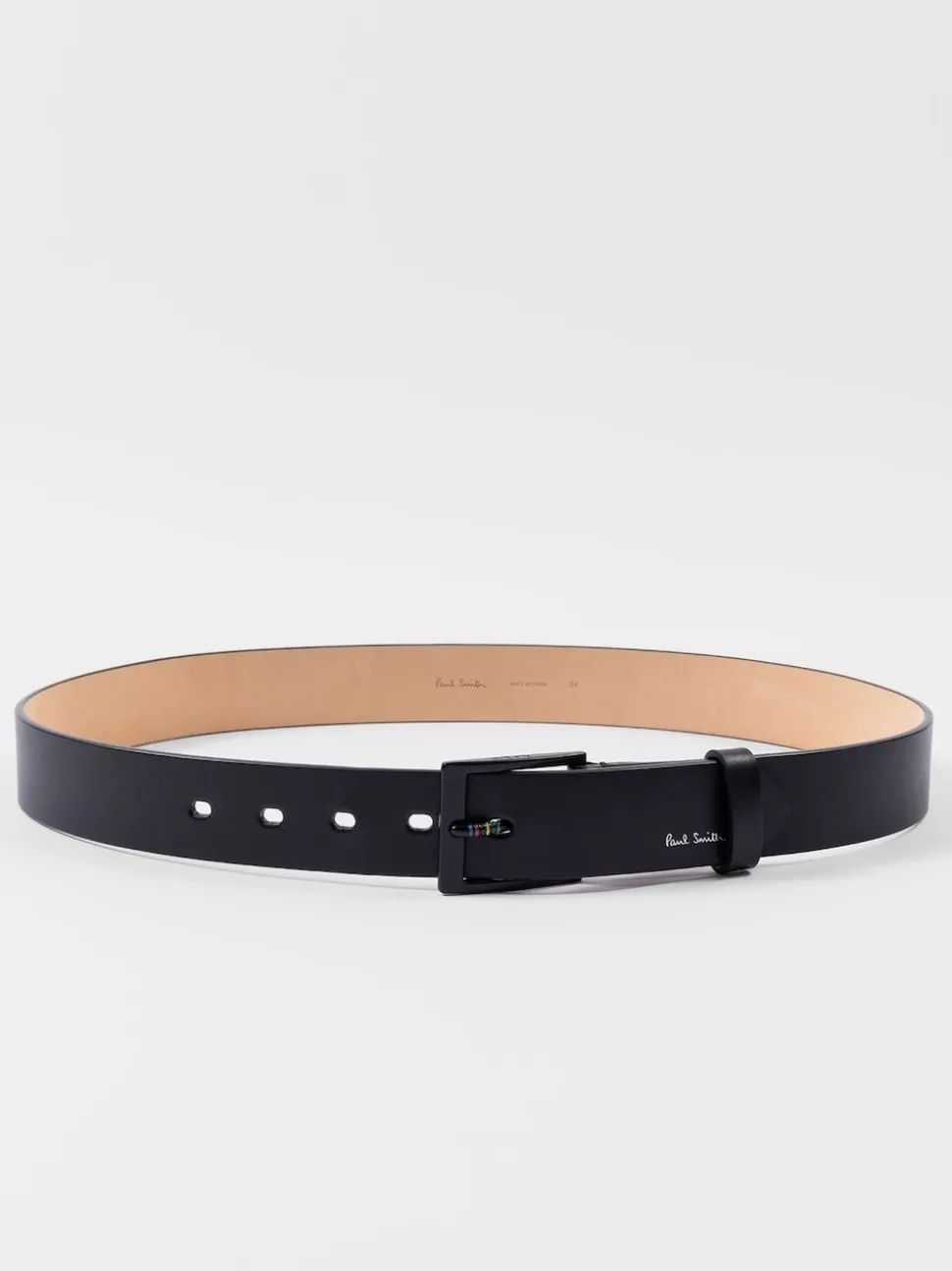 PS Paul Smith Black Logo Stripe Detail Belt