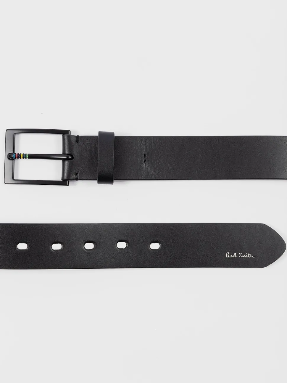 PS Paul Smith Black Logo Stripe Detail Belt