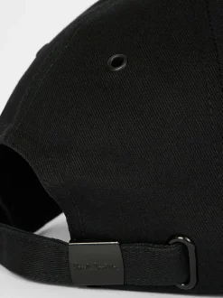 PS Paul Smith Black Zebra Print Logo Cotton Cap