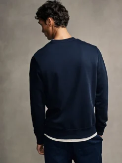 PS Paul Smith Navy Logo Crew Neck Sweatshirt