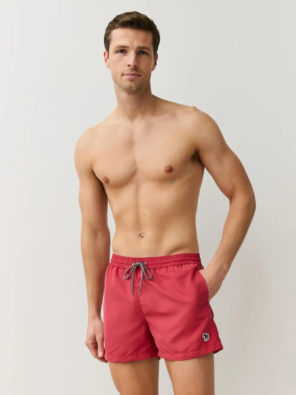 PS Paul Smith Pink Regular-Fit Logo Swim Shorts
