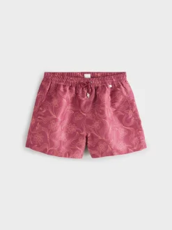 PS Paul Smith Red Regular-Fit Logo Printed Swim Shorts