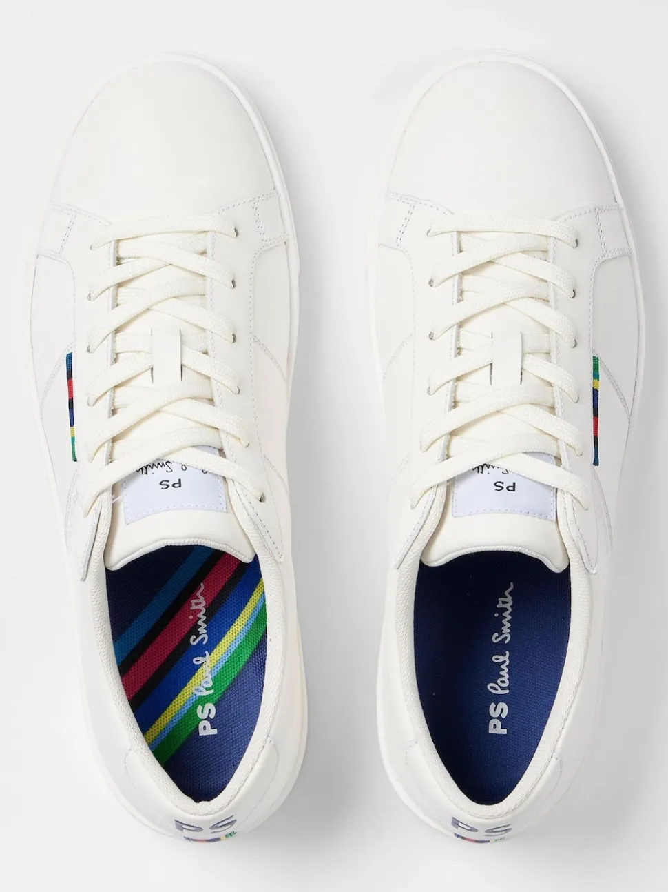 PS Paul Smith White Beech Leather Trainers