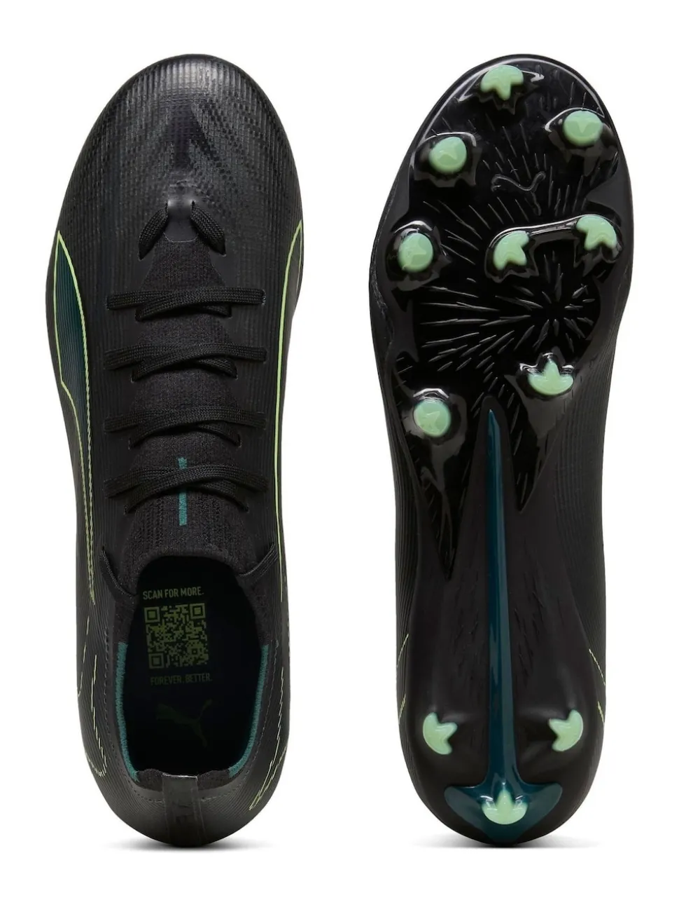 Puma Black Mens Uktra 6 Match Firm Ground Football Boots