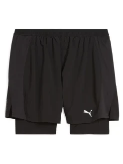 Puma Black Mens Velocity 2-in-1 Running Shorts