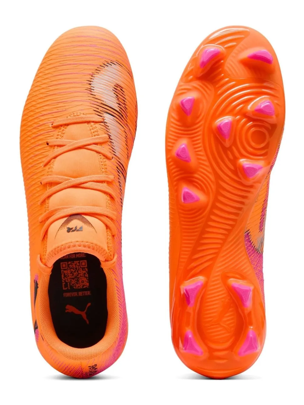 Puma Orange Mens Future 8 Play Firm Ground Football Boots
