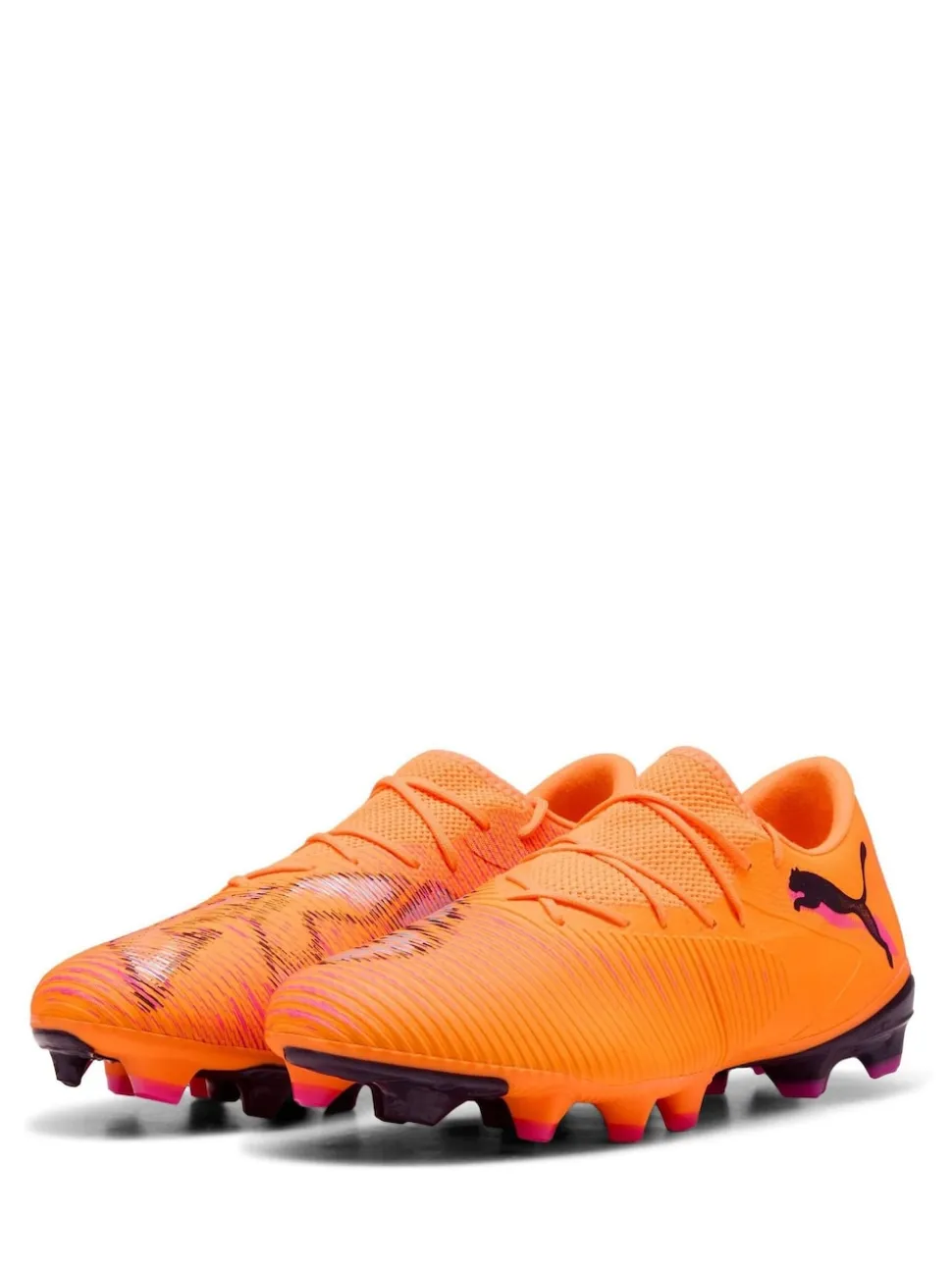 Puma Orange Mens Future 8 Match Low Firm Ground Football Boots