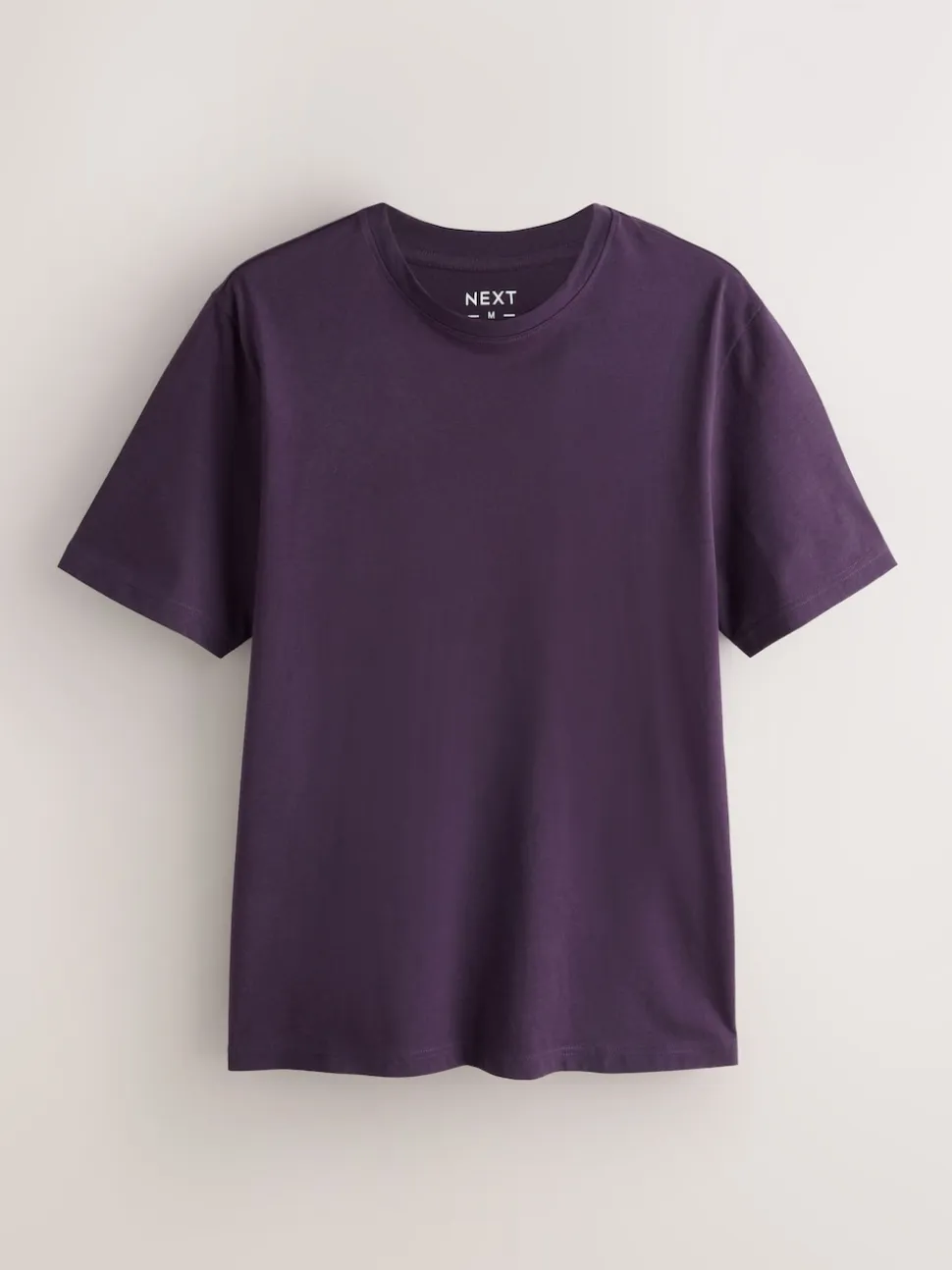 Purple Regular Fit Essential Crew Neck Cotton T-Shirt