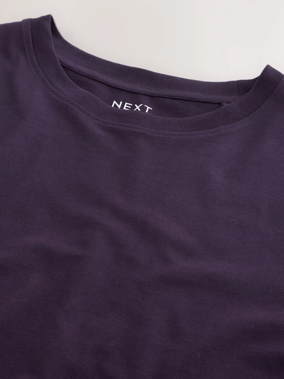 Purple Regular Fit Essential Crew Neck Cotton T-Shirt