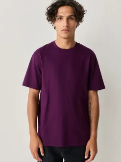 Purple Regular Fit Signature SUPIMA® Cotton Crew Neck T-Shirt