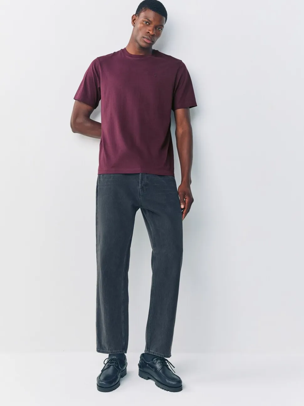 Purple Regular Fit Stag T-Shirt