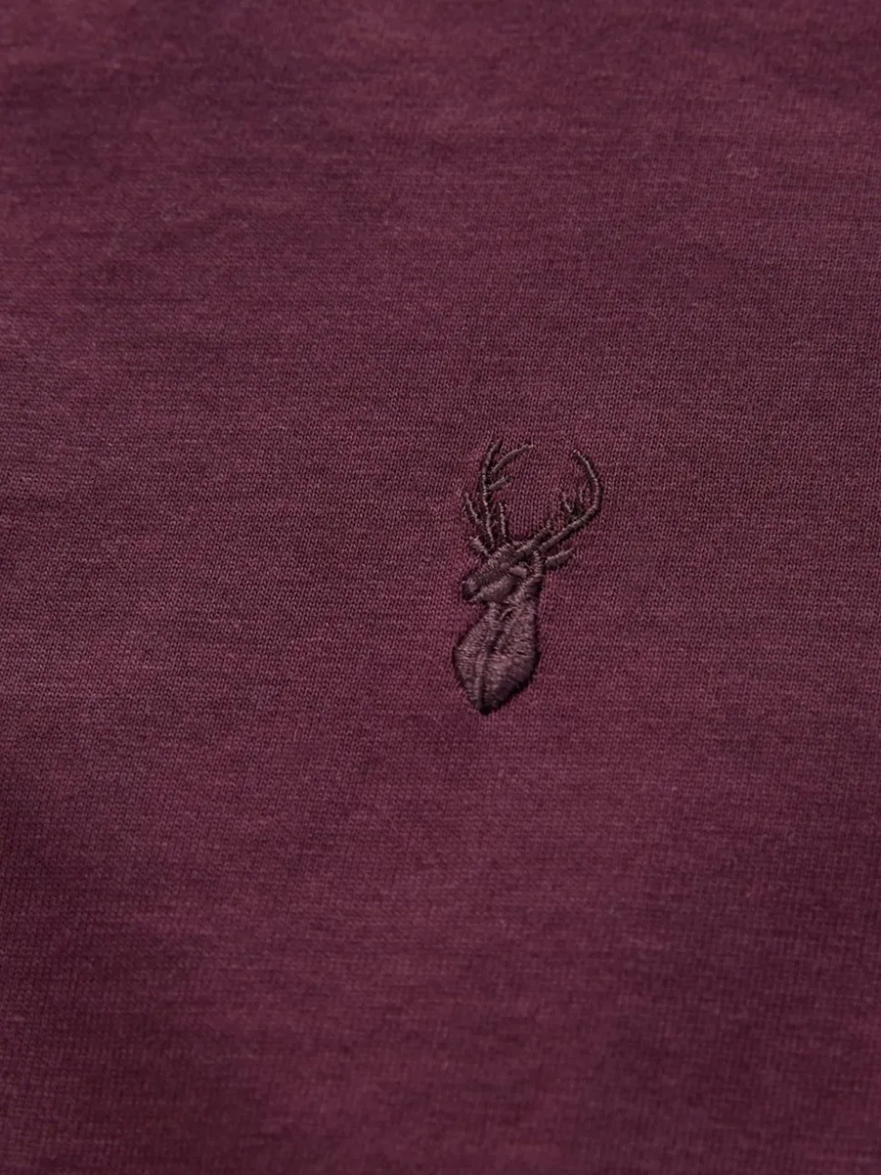 Purple Regular Fit Stag T-Shirt
