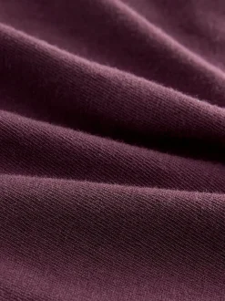 Purple Slim Fit Essential Crew Neck Cotton T-Shirt