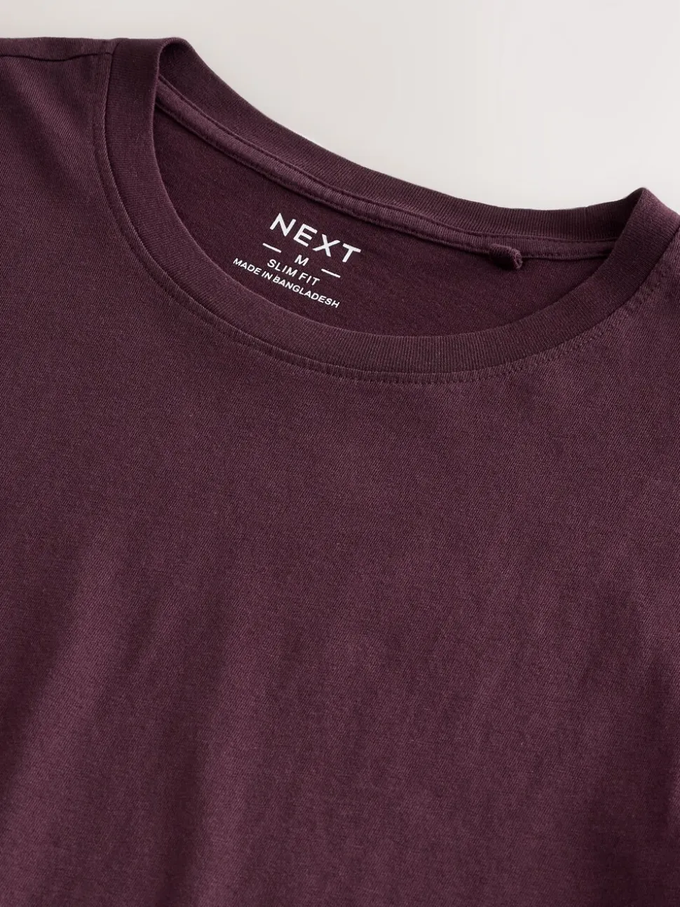 Purple Slim Fit Essential Crew Neck Cotton T-Shirt