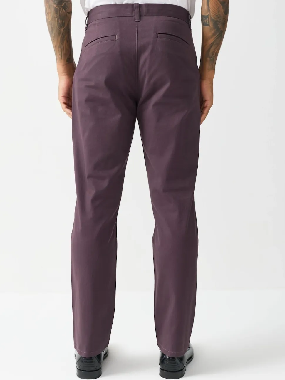 Purple Slim Fit Stretch Chinos Trousers
